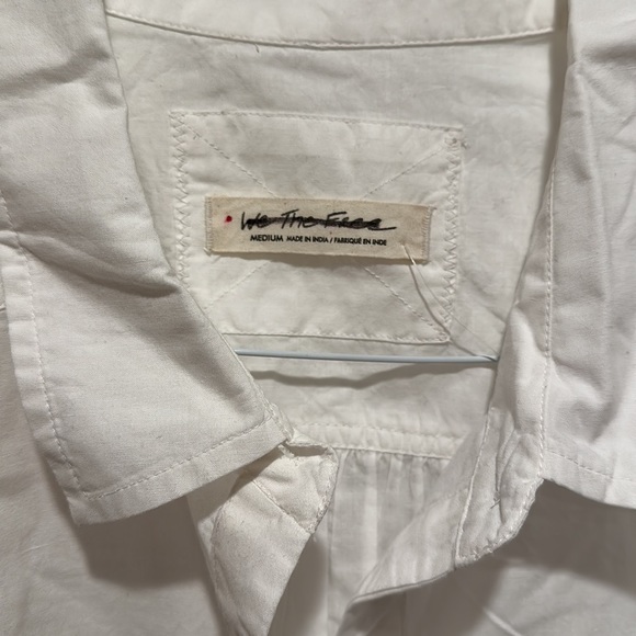 FREE PEOPLE We The Free Freya Poplin Button Down Tunic Top / Optic White - Picture 9 of 10